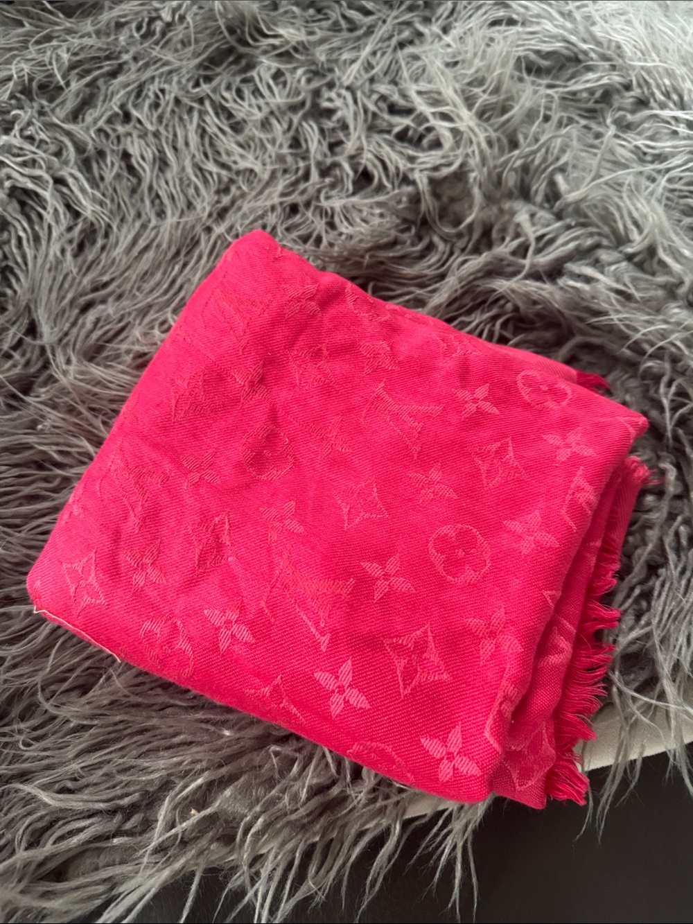 Louis Vuitton Hot Pink Monogram Shawl